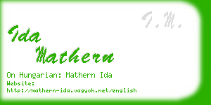 ida mathern business card